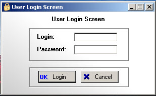 The Login window may vary.